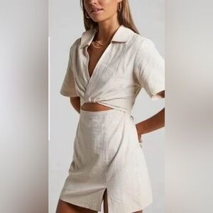 Showpo Cream Mini Dress